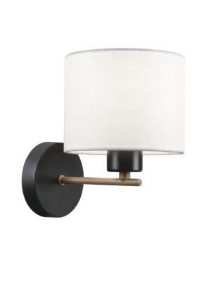 APLIQUE 1L. BERTA NEGRO/MADERA 1 X 60W E-27