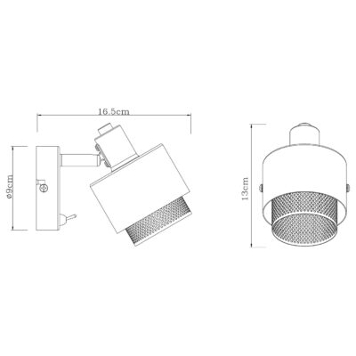 APLIQUE 1L VASIL NEGRO 1 X 60W E-14