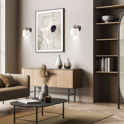 APLIQUE AROLAS NEGRO-MADERA 1 X 60W E-27