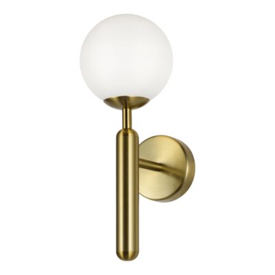 APLIQUE FICUS LATÓN BOLA OPAL 1 X 28W G-9