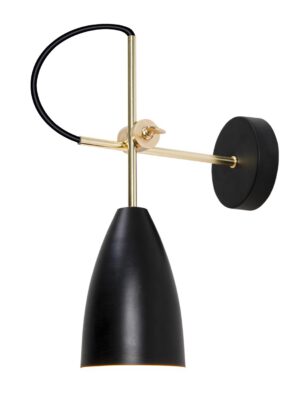 APLIQUE MANUS NEGRO-BRASS 1 X 60W E-27