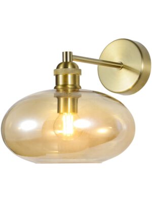 APLIQUE MOSSI LATÓN - AMBAR 1 X 40W E-14