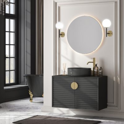 APLIQUE PIPPA LATÓN-NEGRO 1 X 40W E-14