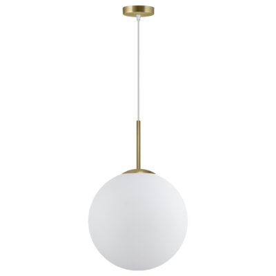 COLGANTE 1L.PORTILE LATÓN-OPAL 1 X 40W E-14 - TULIPA 35CM