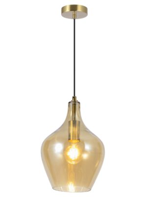 COLGANTE AINA LATÓN - AMBAR 1 X 60W E-27