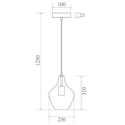 COLGANTE AINA NIQUEL SATINADO 1 X 60W E-27