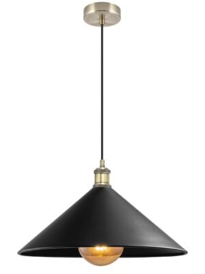 COLGANTE CORTEZ NEGRO 1 X 60W E-27