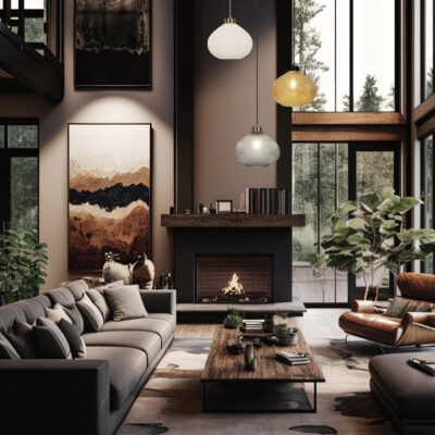 COLGANTE FLORE LATÓN - AMBAR