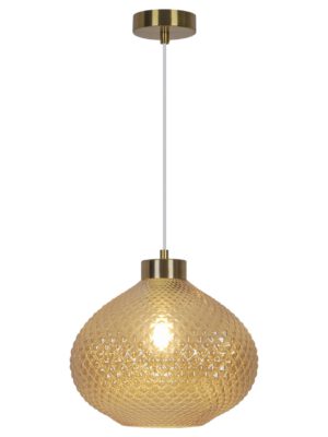 COLGANTE FLORE LATÓN - AMBAR