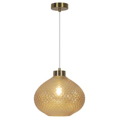 COLGANTE FLORE LATÓN - AMBAR