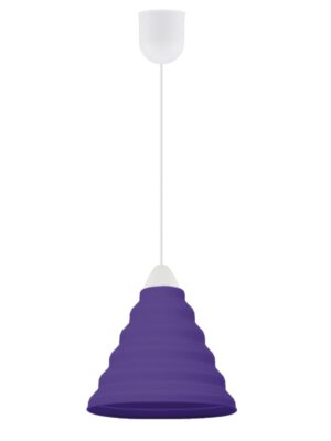 COLGANTE PIRAMIDE MORADO 1 X 60W E-27