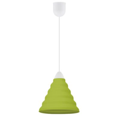 COLGANTE PIRAMIDE PISTACHO 1 X 60W E-27