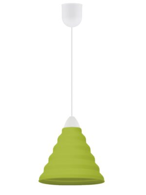 COLGANTE PIRAMIDE PISTACHO 1 X 60W E-27