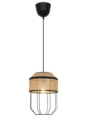 COLGANTE PONSA NEGRO-REJILLA 1 X 60W E-27