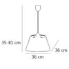 COLGANTE SEBU NEGRO/CUERDA 1 X 60W E-27