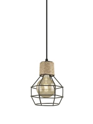 COLGANTE TRENA NEGRO 1 X 60W E-27