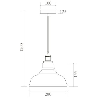 COLGANTE UMBRIA LATÓN - AMBAR 1 X 60W E-27