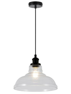 COLGANTE UMBRIA NEGRO-TRANSP. 1 X 60W E-27