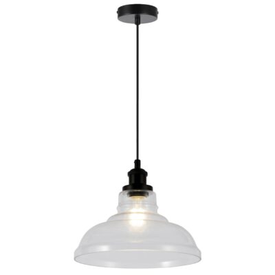 COLGANTE UMBRIA NEGRO-TRANSP. 1 X 60W E-27