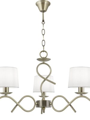 LAMPARA 3L GLORIA CUERO 3 X 40W E-14