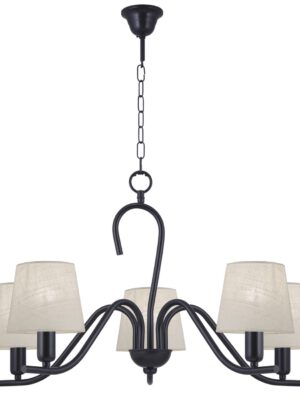 LAMPARA 5L NATALIE NEGRO 5 X 40W E-14