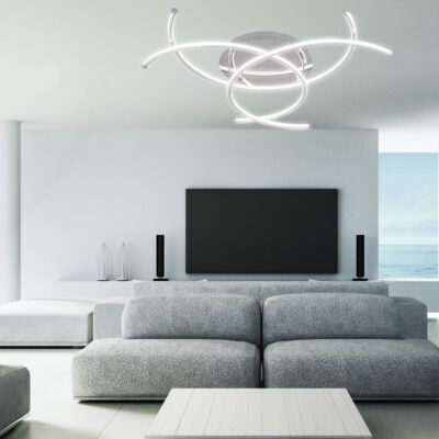 LAMPARA BARANO CROMO LED 65W 6175LM 4000K