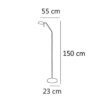 PIE SALON MODOS CUERO 1 X 40W E-14