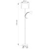 PIE SALON SISTO BLANCO 1 X 60W E-27 + 1 X 40W E-14