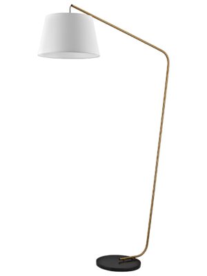 PIE SALON TALBOT LATÓN/BLANCO 1 X 60W E-27