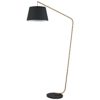 PIE SALON TALBOT LATÓN/NEGRO 1 X 60W E-27