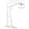 PIE SALON TALBOT LATÓN/NEGRO 1 X 60W E-27