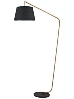 PIE SALON TALBOT LATÓN/NEGRO 1 X 60W E-27