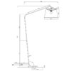 PIE SALON TALBOT NEGRO P/BLANC 1 X 60W E-27