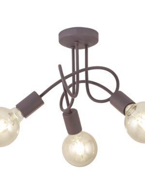 PLAFON 3L TENOR MARRON 3 X E-27
