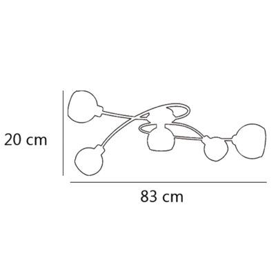 plafon-5l-floki-marron-5-x-40w-g-9-3.jpg PLAFON 5L FLOKI MARRON 5 X 40W G-9