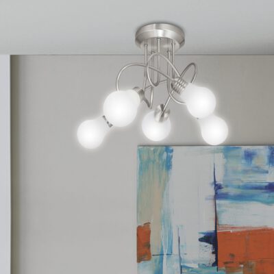 PLAFON 5L SIQUE NIQUEL SATINAD 5 X 40W G-9