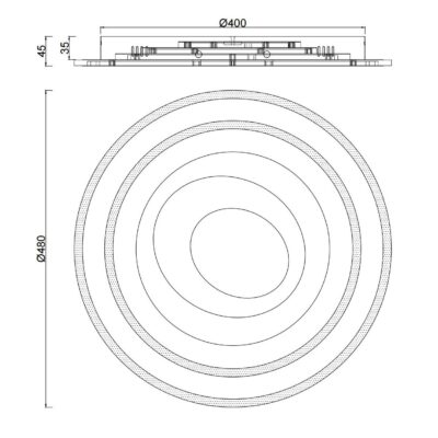 PLAFON LED CASTEDU BLANCO/NEGR LED 123W 6022LM 3000-6000K