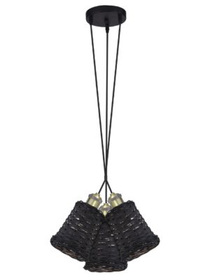 REDONDO 3L ALEXIA NEGRO 3 X 60W E-27