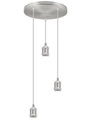 REDONDO 3L ELKAN NIQUEL SAT. 3 X 60W E-27