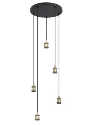 REDONDO 5L BAROLO NEGRO-CUERO 5 X 60W E-27