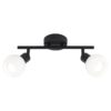 REGLETA 2L OPAL NEGRO MATE 2 X 40W E-14