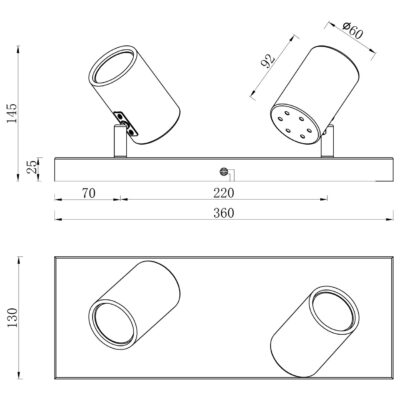 regleta-2l-paros-negro-cuero-2-x-10w-gu-10-2.jpg REGLETA 2L PAROS NEGRO-CUERO 2 X 10W GU-10