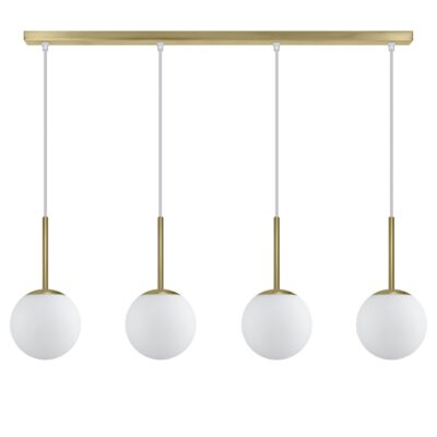 REGLETA 4L.PORTILE LATÓN-OPAL 4 X 40W E-14