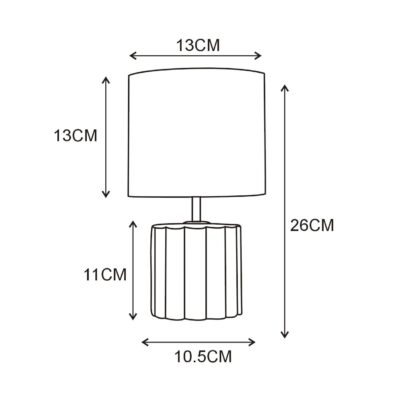 SOBREMESA BARLOW GRIS 1 X 40W E-14