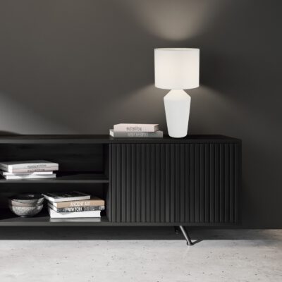 SOBREMESA BARRON BLANCO 1 X 60W E-27