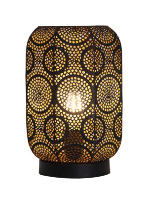 SOBREMESA BISBE NEGRO ORO 1 X 60W E-27