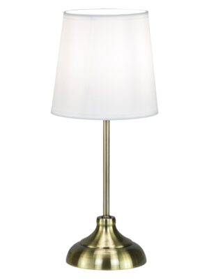 SOBREMESA BOLTON  CUERO/BLANCO 1 X 40W E-14