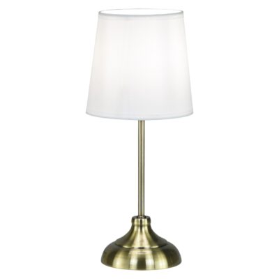 SOBREMESA BOLTON  CUERO/BLANCO 1 X 40W E-14