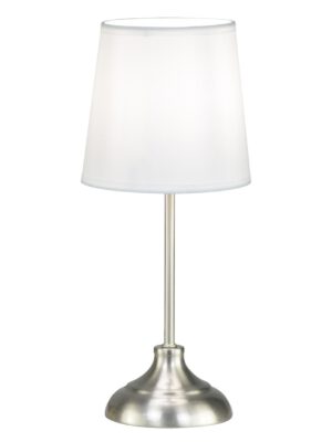 SOBREMESA BOLTON NIQUEL/BLANCO 1 X 40W E-14