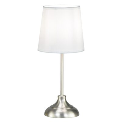 SOBREMESA BOLTON NIQUEL/BLANCO 1 X 40W E-14